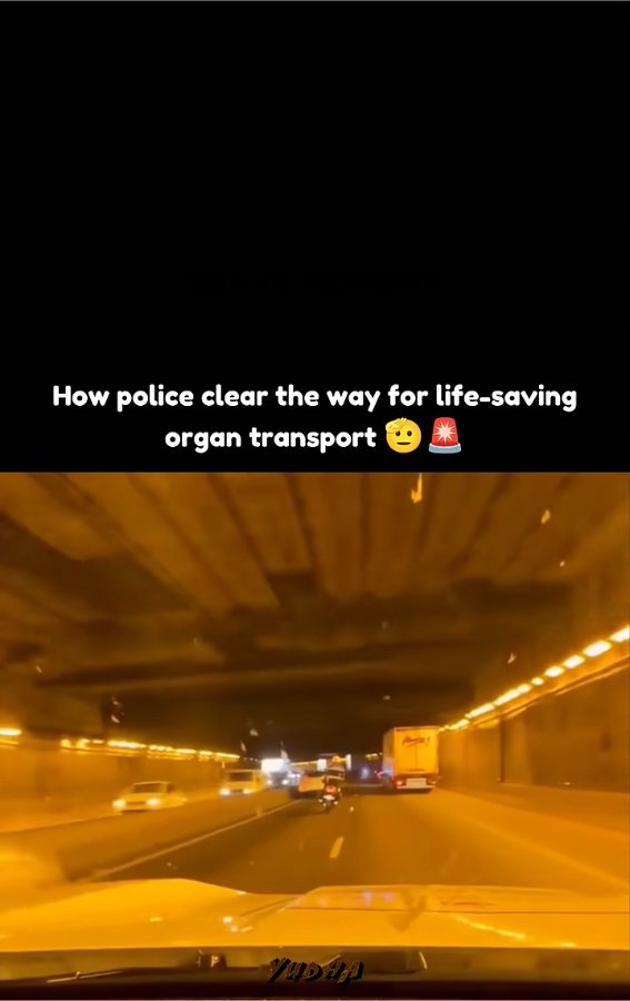 How police clear the way for life-saving organ transport 🫡🚨