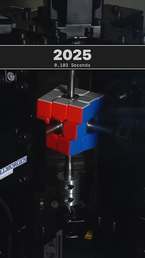 Rubik's Cube Robot World Record Progression #rubikscube #robotics #puzzle (720p)